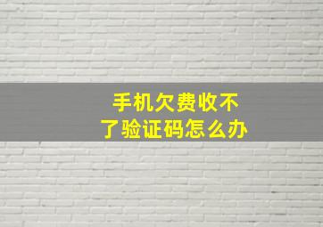 手机欠费收不了验证码怎么办