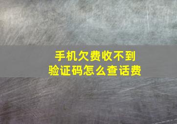 手机欠费收不到验证码怎么查话费