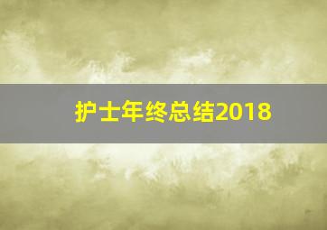 护士年终总结2018