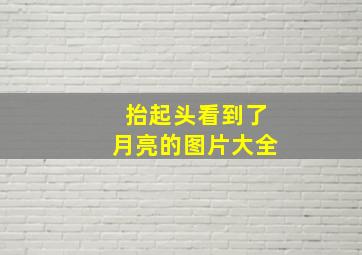 抬起头看到了月亮的图片大全