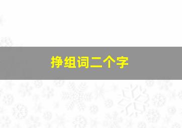 挣组词二个字