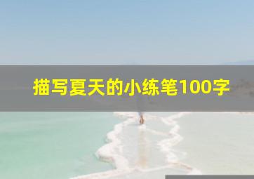 描写夏天的小练笔100字