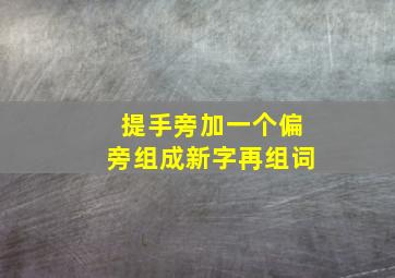 提手旁加一个偏旁组成新字再组词