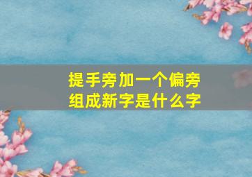 提手旁加一个偏旁组成新字是什么字