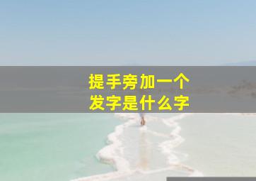 提手旁加一个发字是什么字