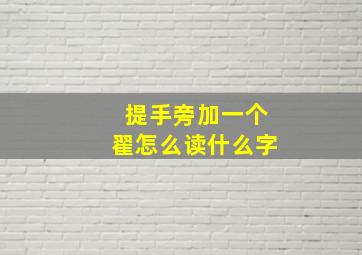 提手旁加一个翟怎么读什么字