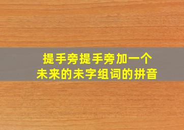 提手旁提手旁加一个未来的未字组词的拼音