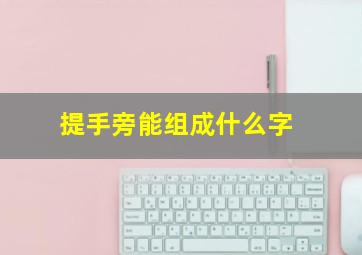 提手旁能组成什么字