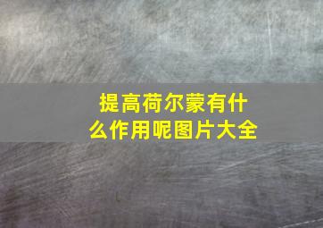 提高荷尔蒙有什么作用呢图片大全