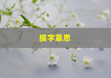 摸字意思