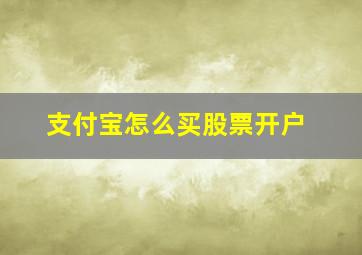 支付宝怎么买股票开户