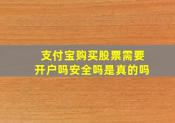 支付宝购买股票需要开户吗安全吗是真的吗