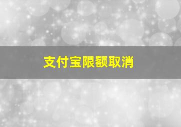 支付宝限额取消