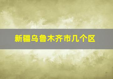 新疆乌鲁木齐市几个区