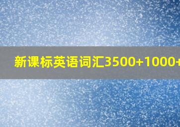 新课标英语词汇3500+1000+500