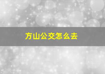 方山公交怎么去