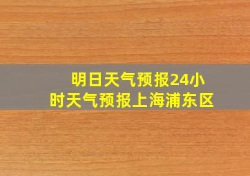 明日天气预报24小时天气预报上海浦东区