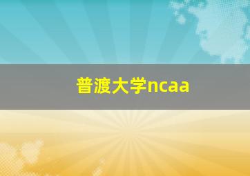 普渡大学ncaa