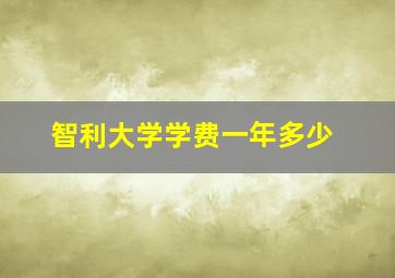 智利大学学费一年多少