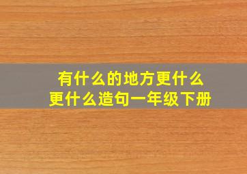 有什么的地方更什么更什么造句一年级下册