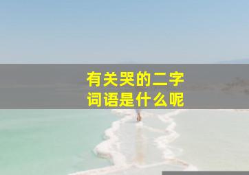 有关哭的二字词语是什么呢