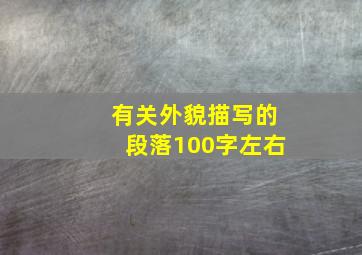 有关外貌描写的段落100字左右