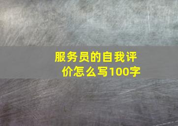 服务员的自我评价怎么写100字