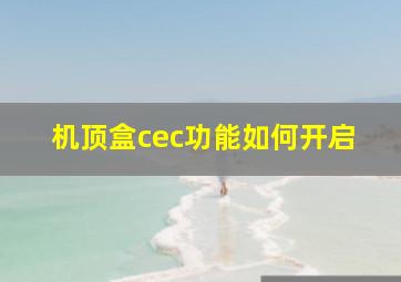 机顶盒cec功能如何开启