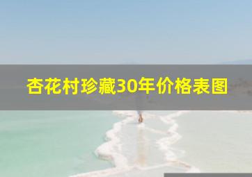 杏花村珍藏30年价格表图