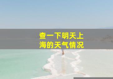 查一下明天上海的天气情况