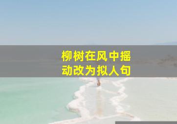 柳树在风中摇动改为拟人句