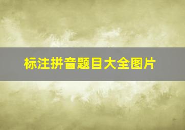 标注拼音题目大全图片