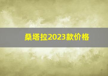 桑塔拉2023款价格