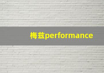 梅兹performance