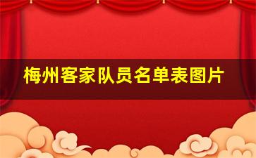 梅州客家队员名单表图片