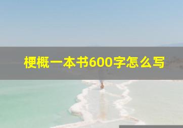 梗概一本书600字怎么写