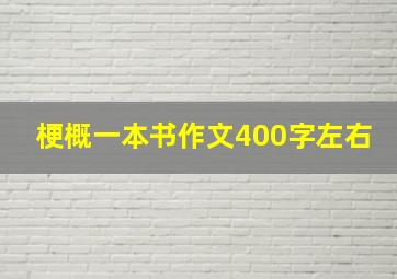 梗概一本书作文400字左右