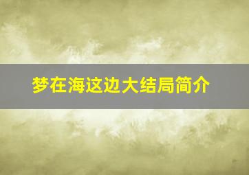 梦在海这边大结局简介