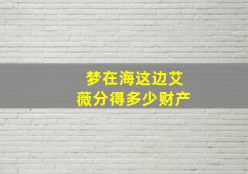 梦在海这边艾薇分得多少财产