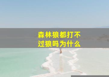 森林狼都打不过狼吗为什么