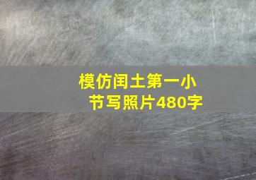 模仿闰土第一小节写照片480字