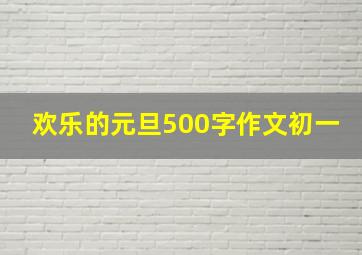 欢乐的元旦500字作文初一