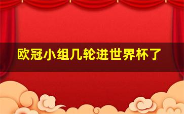 欧冠小组几轮进世界杯了