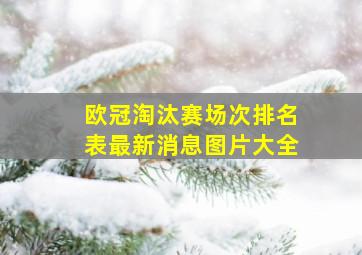 欧冠淘汰赛场次排名表最新消息图片大全