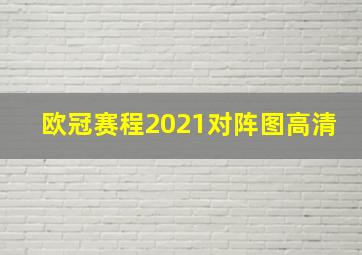 欧冠赛程2021对阵图高清