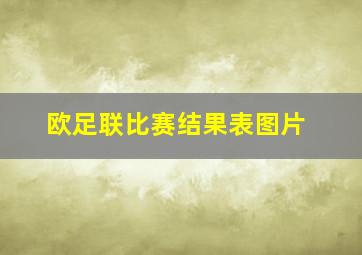 欧足联比赛结果表图片