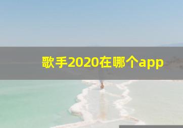 歌手2020在哪个app