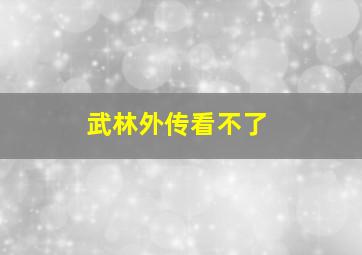 武林外传看不了