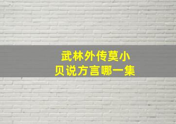 武林外传莫小贝说方言哪一集