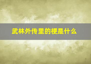 武林外传里的梗是什么